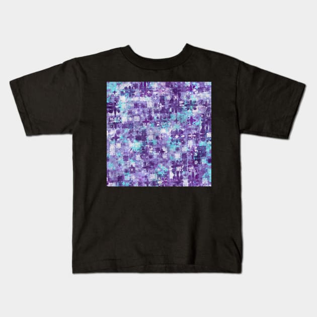 Purple Grime Foral Kids T-Shirt by KirstenStar 